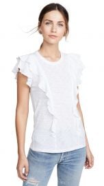 Veronica Beard Jean Bea Short Sleeve Ruffle Tee at Shopbop